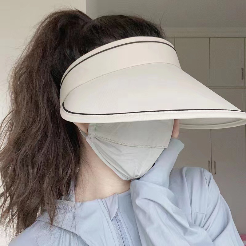 baseball cap New Women's Summer Big brimmed Sports Internet Celebrity UV Sunscreen Cute Cycg Headband Fisherman's Hat