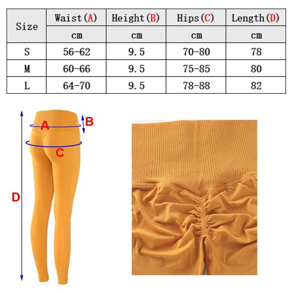 Active Pants New Seaml Push Up Sport Leggings For Women High Waist Tummy Control Gym Workout Fitn Tights Stretchy Peach Butt Pants Y250312RC71