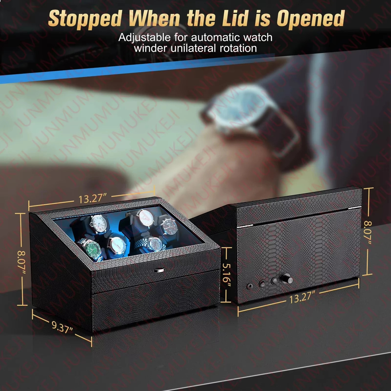 Watch Winders Box for Automatic Watches Box 6 watches Rotate Stand 250407