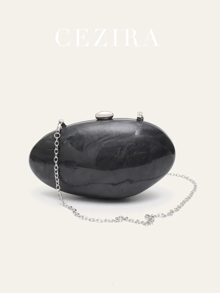 Fashion Women's Glamorous Elegant Novelty Shell Shaped Clutch Solid Color Acrylic Long Chain Evening Bag Party Dinner Banquet 250305