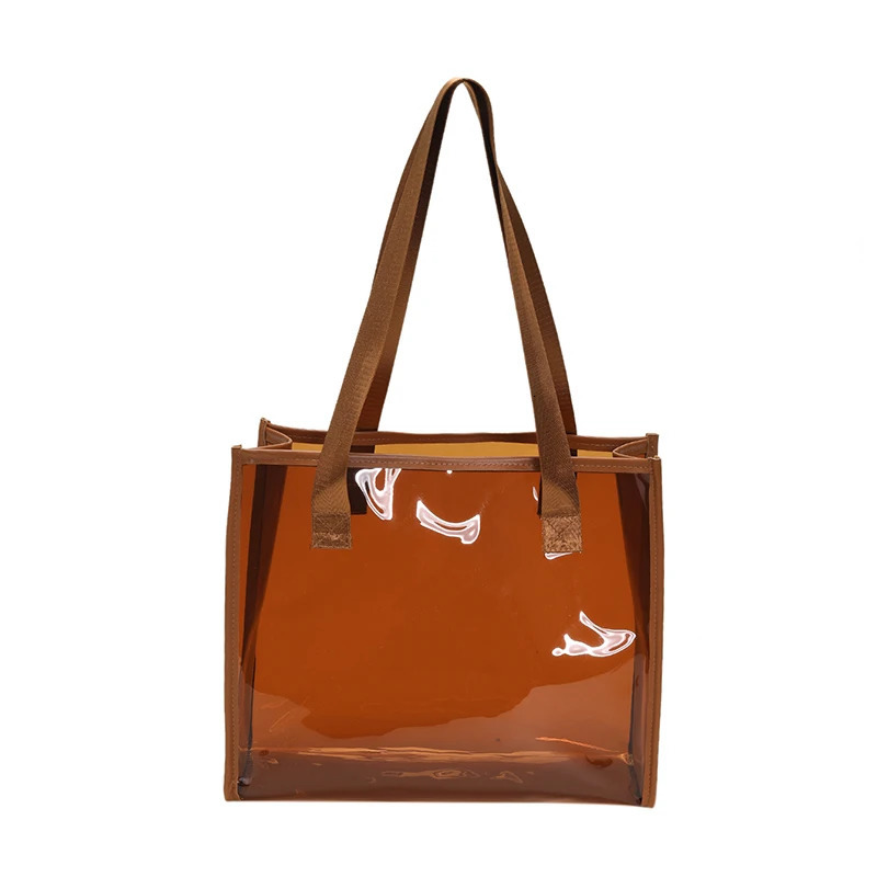 Summer Transparent PVC Bag Designer Large Capacity Clear Jelly Tote Feminina Beach Seaside Shopping Bag Sac Vacation Female R250312