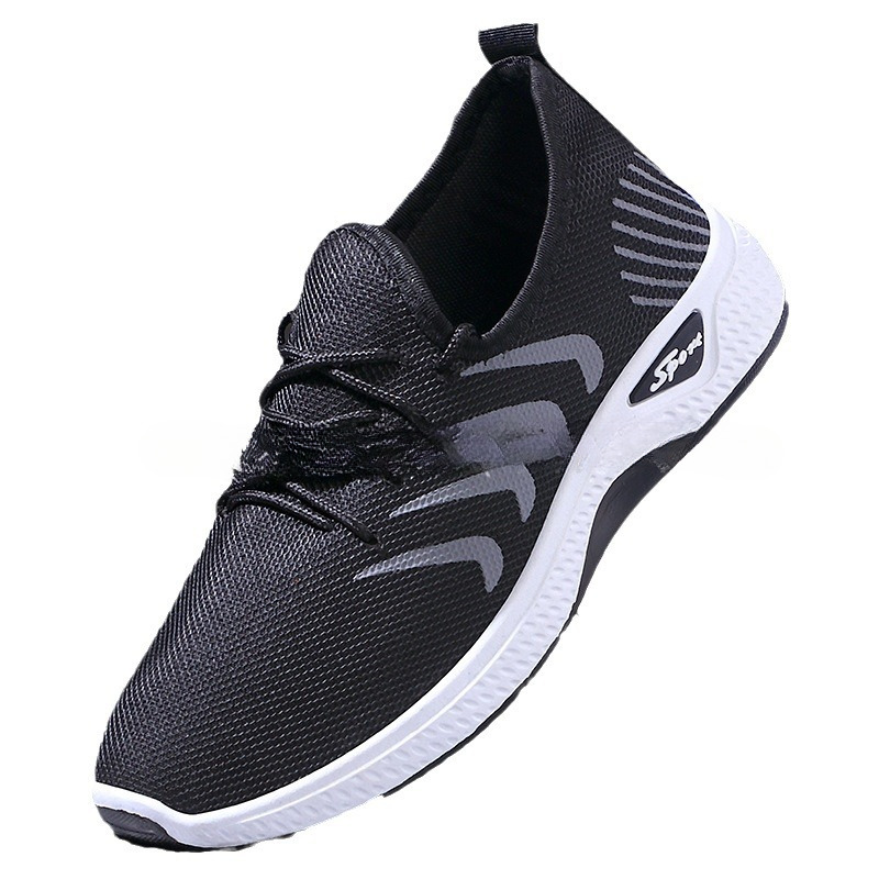 2025 new men's mesh soft sole lace up single shoe, shallow mouth designer, trendy and fashionable low top flat sports shoes, men's running s