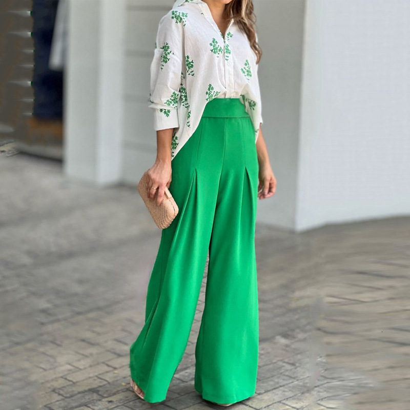 2025 Spring New V-Neck Simple Long Sleeved Top, Vest Pants, Temperament Commuter Set For Women