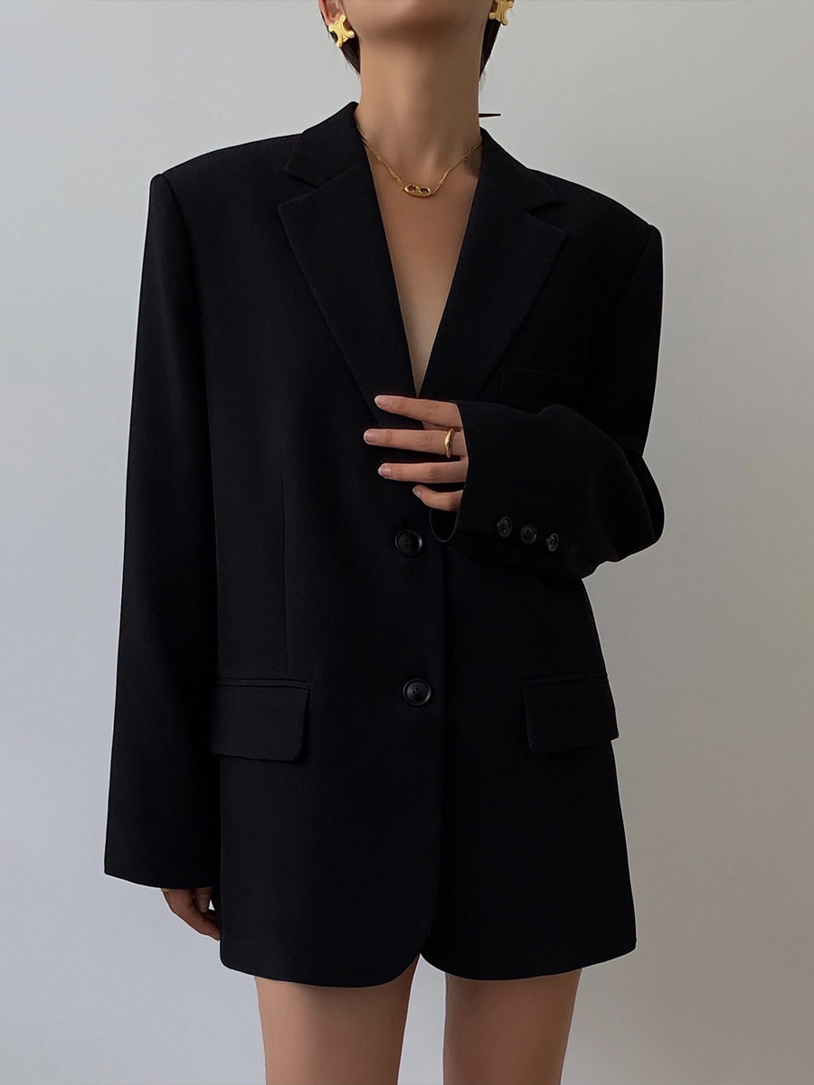 G3101Korean Inspired Autumnal Casual Suit for a Sleek Retro Look