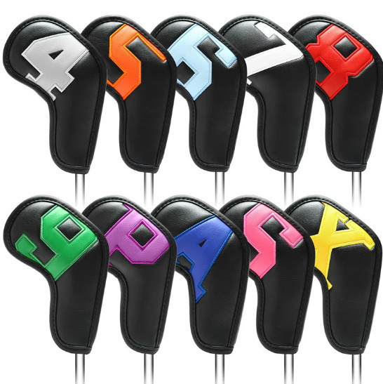 Other Golf Products Embroidery Golf Headcover Pu Leather Golf Putter Head Cover Protector Golf Accessories Ouutdoor Sport Drop 230817
