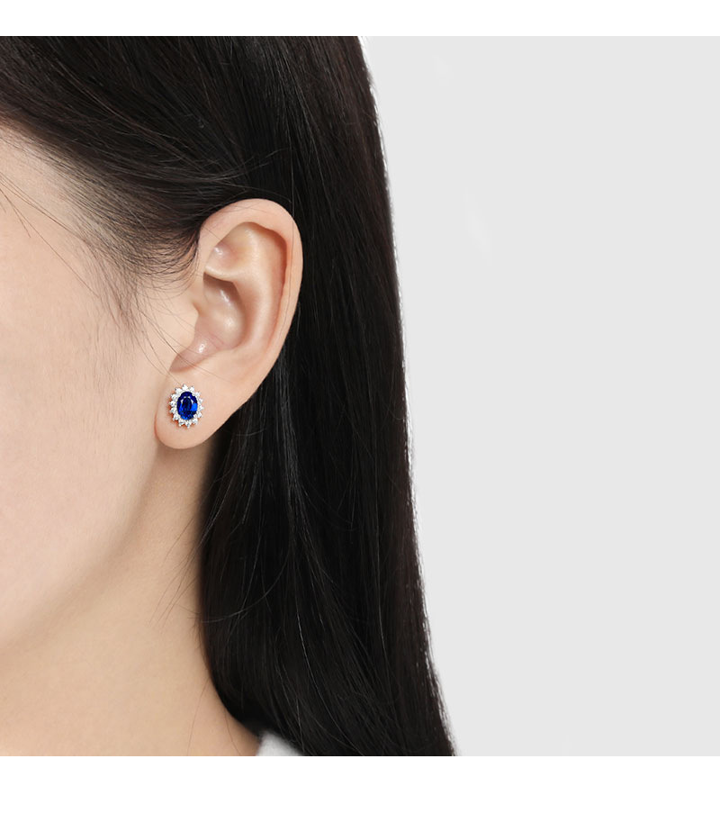 2025 Top Sell Stud Earrings Luxury Jewelry 925 Sterling Silver Oval Cut Emerald 5A Cubic Zircon CZ Diamond Gemstones Party Women Princess Earring Gift