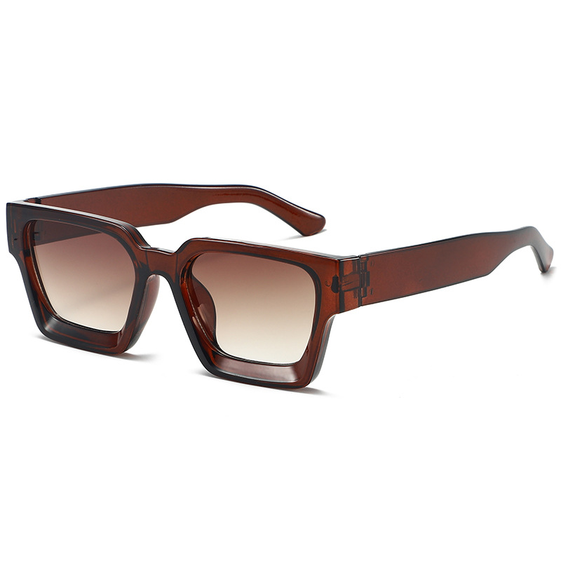 New thick frame sunglasses Trend square frame glasses personality cross border large frame sunglasses
