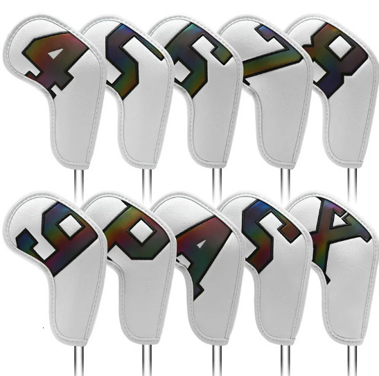 Other Golf Products Embroidery Golf Headcover Pu Leather Golf Putter Head Cover Protector Golf Accessories Ouutdoor Sport Drop 230817