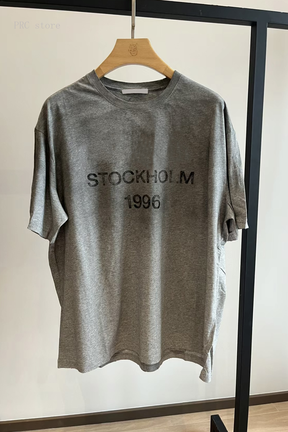 Fashion T shirt Washed Old Stockholm 1996 Letter Printed Short Sleeve T shirt Washed Old Men Women Fashion Streetwear Cotton Top Tees