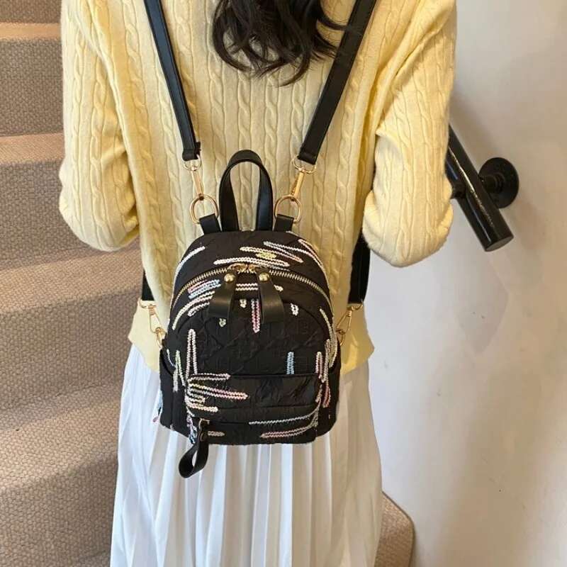 Exquisite Color Mini Compact Backpack Fashion Designer Personalized Super Cool Unique Women s Backpack 2025 Spring And Summer New Outdoor Leisure Bag