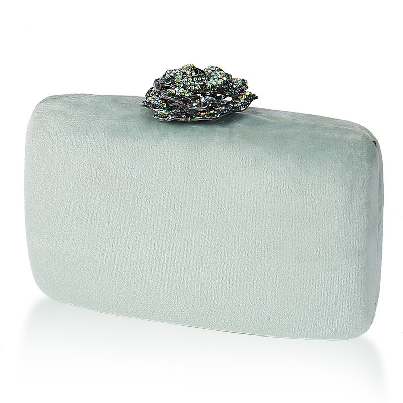 Strict Selection Of High-End Diamond Decoration Banquet Bag, Women's Temperament Velvet Cloth Handbag, Chain Strip Party Evening Dress Bag