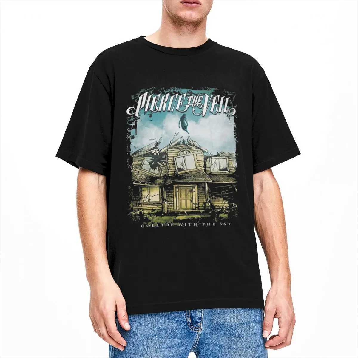 Men Womens Music PIERCE THE VEIL Rock Band Punk T-Shirt Merch Awesome Cotton T Shirts Tops Birthday Gift X250313