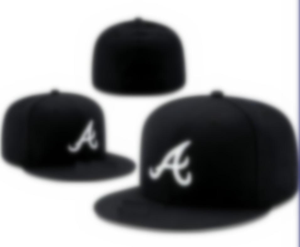Baseball ATLANTA Mens Baseball Team 2024 World Series Champions Full Closed Caps Summer Letter Bone Size caps Casual Sport Flat Fitted Hats a5
