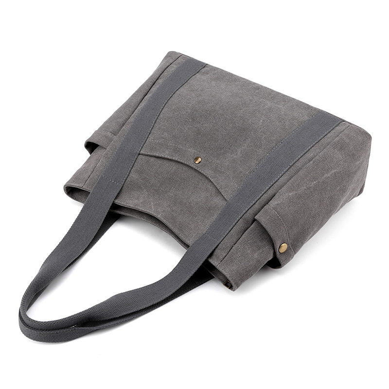 Handheld One Shoulder Big 2025 New Canvas Large Capacity Fashion Women's Art Simple Tote Bag