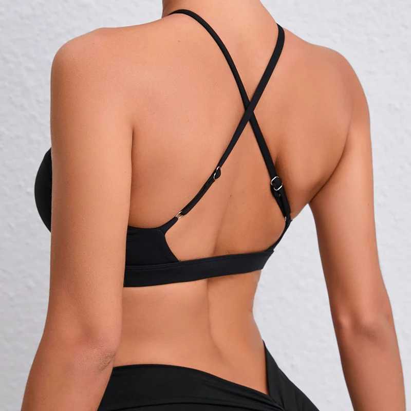 Active Shirts Tees Hearuisav New Gym Top Women Training Clothes Stretch Women Sports Underwear Fitn Workout Cross Bra Sexy Sports Bra Y250312KTKV