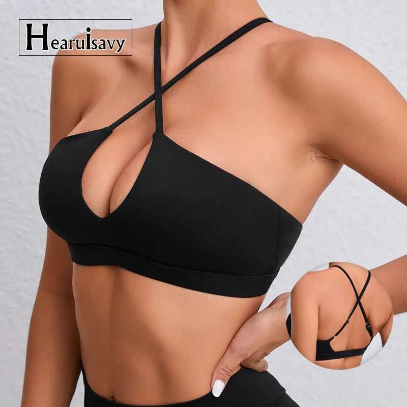 Active Shirts Tees Hearuisav New Gym Top Women Training Clothes Stretch Women Sports Underwear Fitn Workout Cross Bra Sexy Sports Bra Y250312KTKV