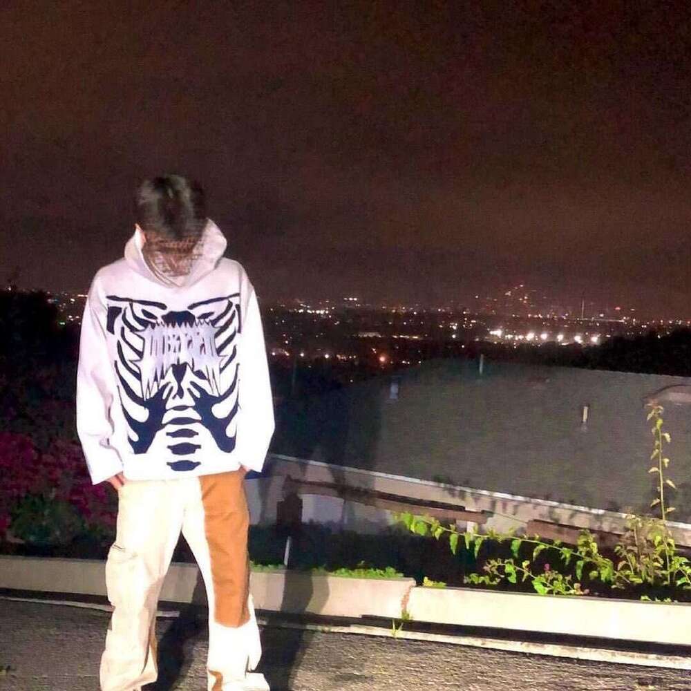 hot selling new street trend letter design men's and women's foam printed hoodie