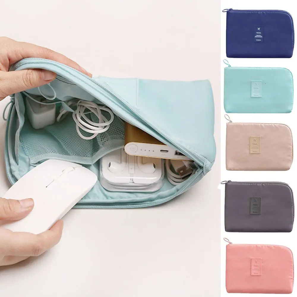 Travel Cable Organizer Bag Waterproof Makeup Kit Mobile Bag Cases Digital Devices USB Gadget Line Data Cable Organizer R250312