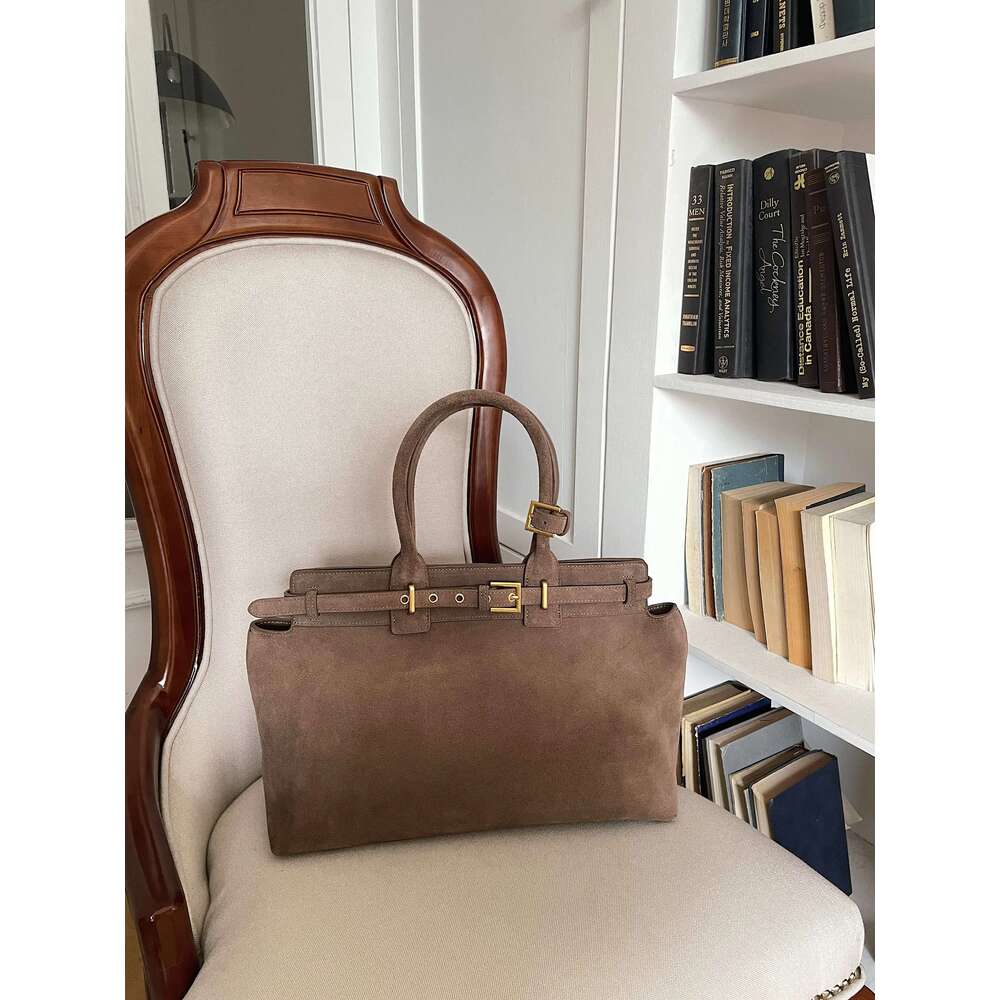 Women's Bags Genuine Leather Large Capacity Suede Handbags For Women Designer Tote Casual Fashion Belt Buckle Crossbody Bags
