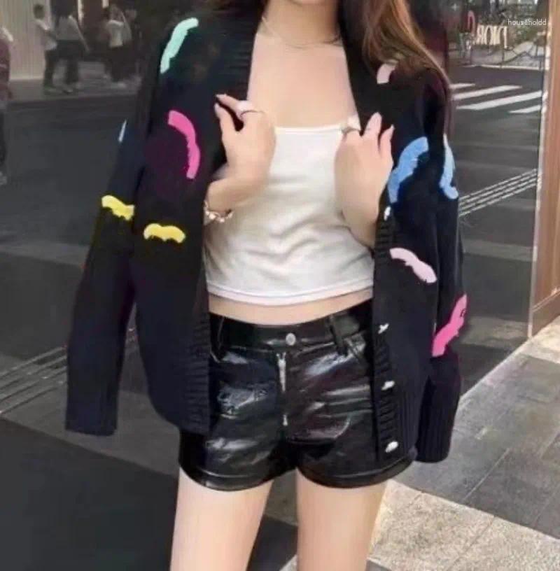 Women's Sweaters Autumn Sweater Women Designer Knitwear Fashion Letters Kintted Jacket Casual Striped Knit Simple Atmosphere Coat