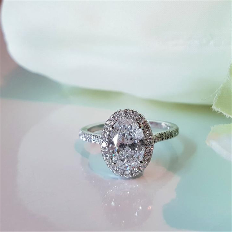 1.50 Carat Oval Lab Diamond White Gold Oval Cut Halo Engagement Vintage Fancy Ring For Women IGI Certificate E VS1 Half Band Ring