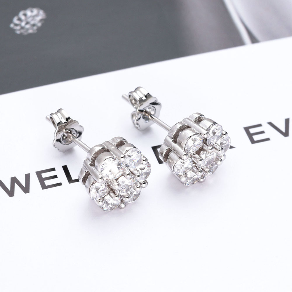 2025 hip hop women men lovely wer designer earrings cute sun wers cz zircon bg dia crystal gold sier earring ear rings jewelry 8mm 12mm
