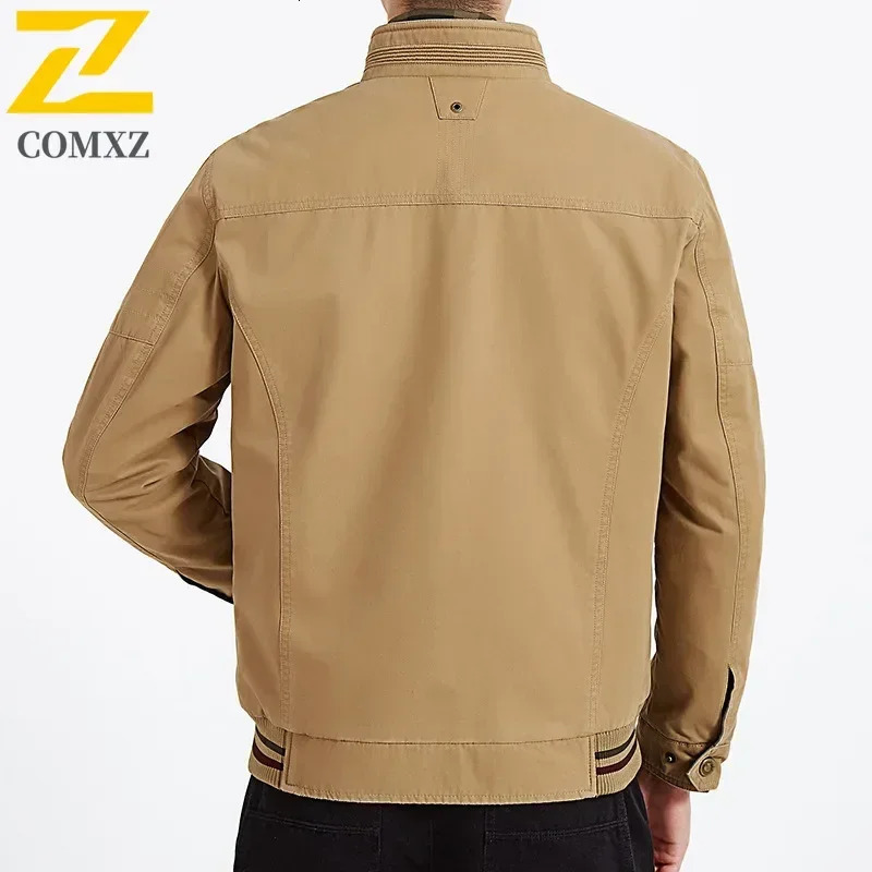 Mens jacket fashion retro pure cotton doublesided 2wear autumn casual business comfortable windproof 250313