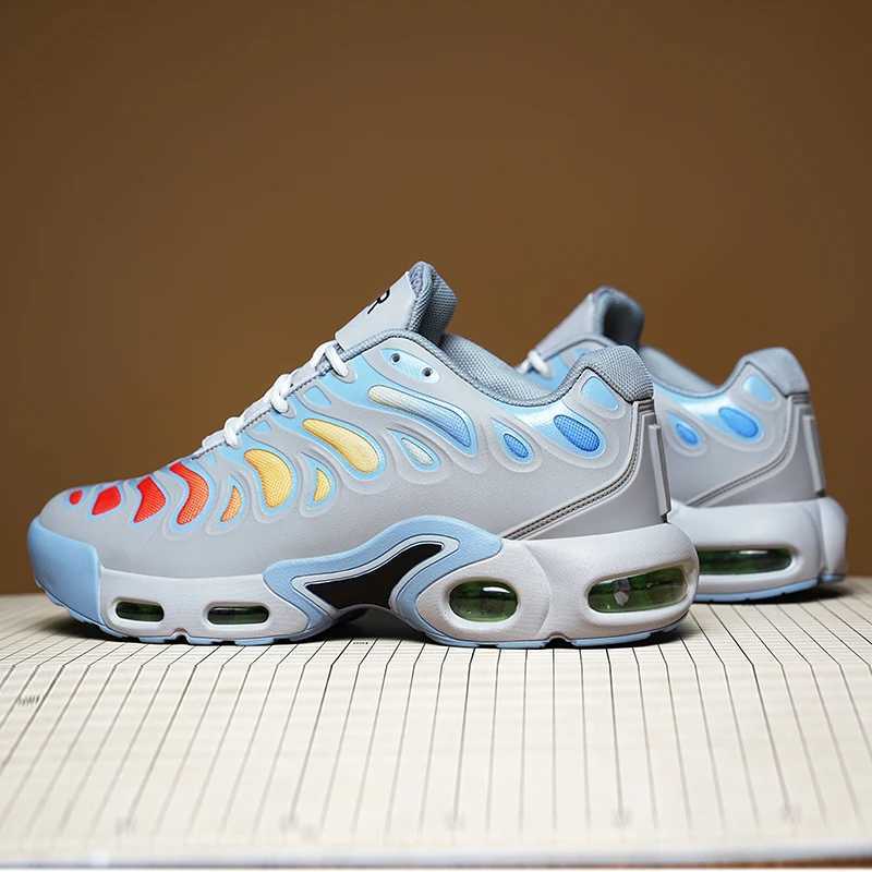 Men Running Shoes Air Cushion Mens Spring and Autumn New Trendy Breathable Soft Bott Mens Casual Sneaker Air cushion shoes Z250411