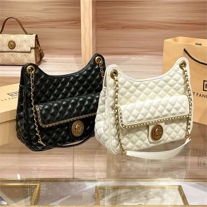 Light Brand Women's Handbag New Designer High-Quality Shoulder With Contrasting Color Crossbody Chain Bucket Bag