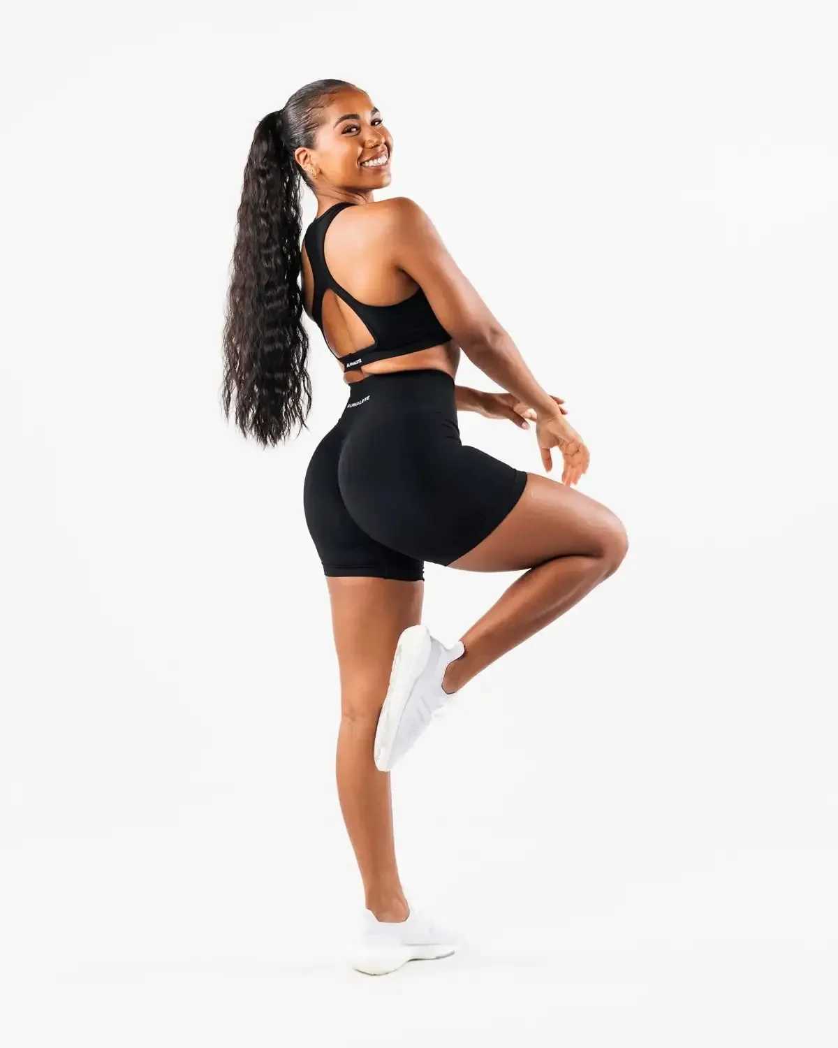 Women's Tracksuits ete Fitn Leggings Womens Gym Sports Tight Running Shorts Hip Thr-point Pants Y2503129PFK