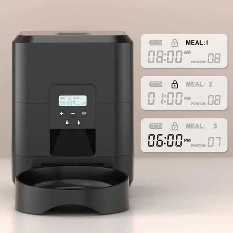 2L Push Button USB Automatic Pet Feeder Smart Cat Feeder Slow Dog Feeder with Timer Pet Feeder Pet Supplies Food BowlC250313