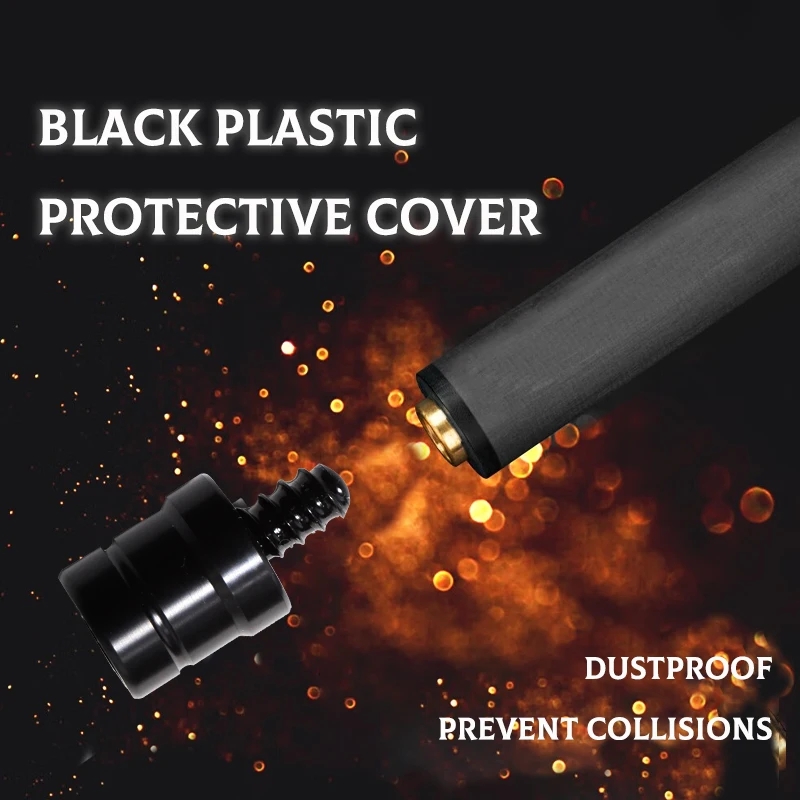 Carbon fiber black technology billiard club forelimb hit 12.4mm/punch 12.9mm foam filled 8-tooth Nine-ball cue Pool cue billiard club Big Head front s
