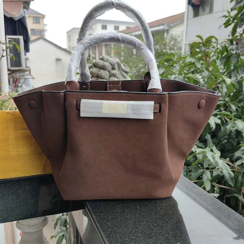 Meet You Vintage Scrub Faux Suede Handbag For Women Autumn Large Capacity Tote Pleated Leather Daily Commuter Shoulder Bag