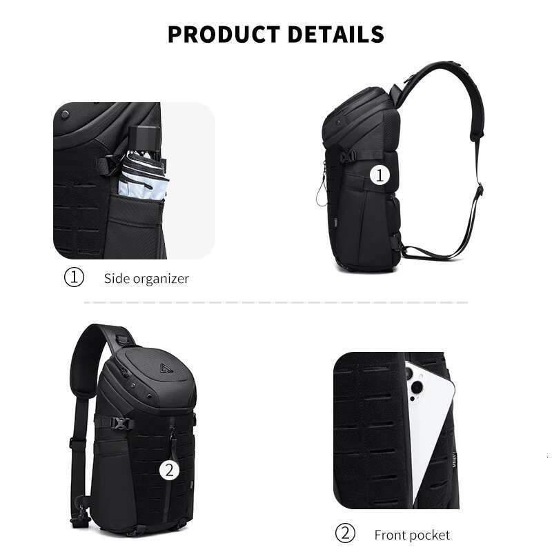 OZUKO Large Capacity Men Shoulder Waterproof Sg Crossbody Bags For Man Short Trip Messenger Fashion Quality Chest Bag