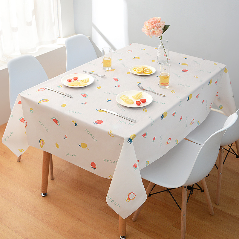 Tablecloth waterproof and oil-proof washable PVC table mat desk rectangular home FGVW01