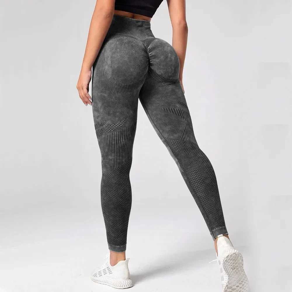 Active Pants 2025 Womens Leggings Washing pants Bubble Butt Push Up Fit Legging High Waist Scrunch Tight Womens Gym Seaml Legging Y2503129XG4