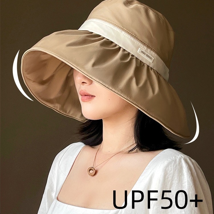 baseball cap UPF50+Sunscreen Fisherman's 2025 New Look Face Small Summer Outdoor Travel Light and Thin Large Eaves Sunshade Hat