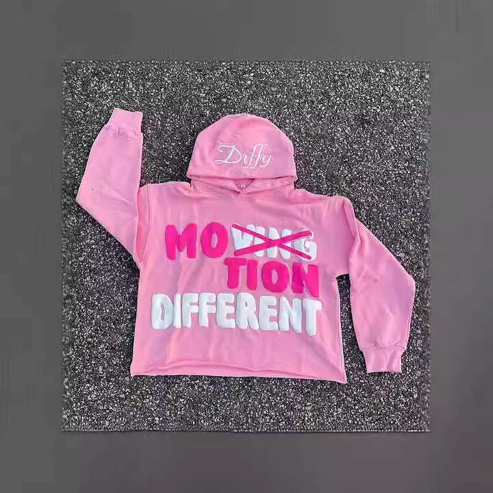 Personalized street graffiti letter print autumn and winter warm hoodie