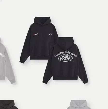 Scuffer By Air Black Zipper Sweatshirt Grunge Hoodie Womens Harajuku Street Clothing Super Big Brother Special Y2k Top Gothic 250311