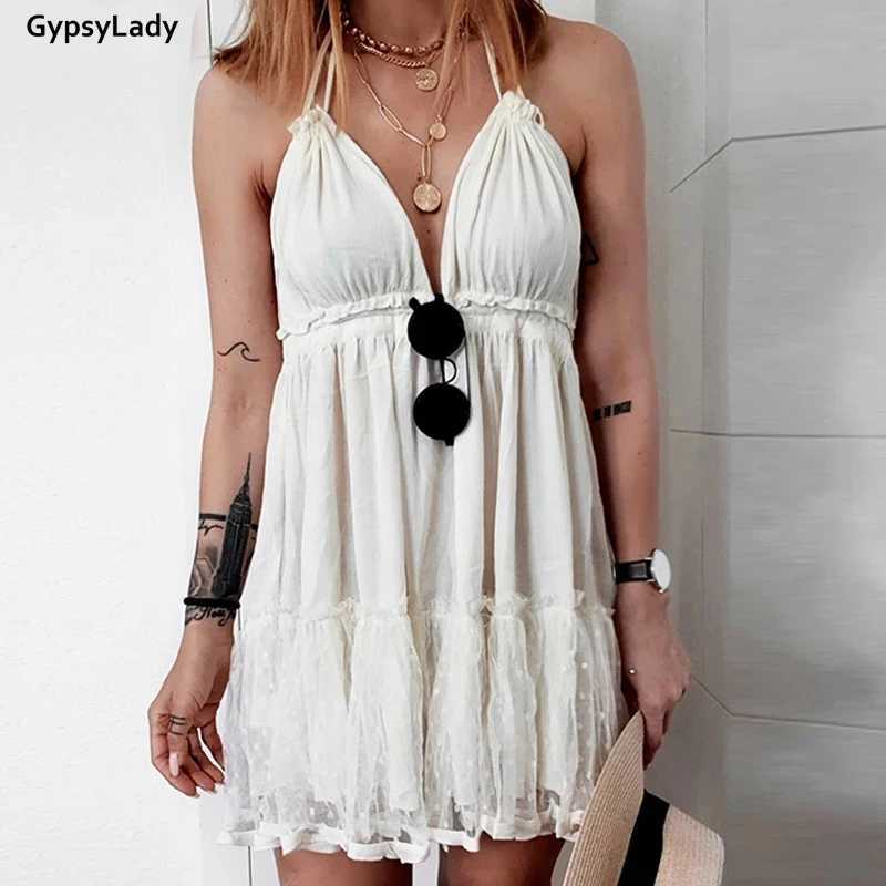 Urban Sexy Dresses GypsyLady Summer Backl Boho Mini Dr Dp V Sexy Women Strapl Beach Dr Hippie Chic Dr Holiday Casual Dr Y2403123EVJ
