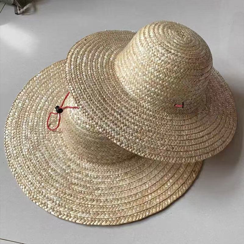 baseball cap summer wheat woven with rope large eave straw hat, sunshade, rainproof, labor protection, agricultural hat