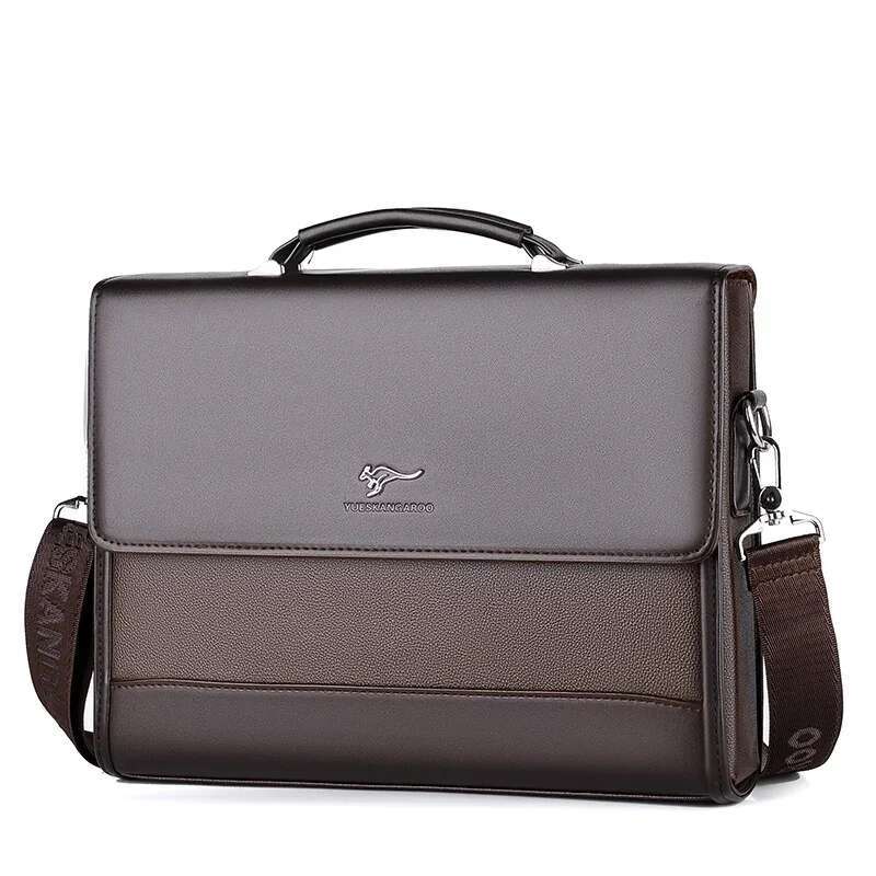 Male Handbags Pu Leather Men's Tote Briefcase Business Shoulder Bag Men 2025 Brand Laptop Bags Man Organizer For Documents