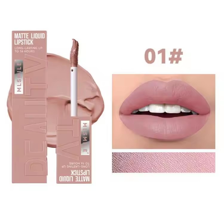 6 Colors Nude Matte Lip Gloss Waterproof Lasting Lipstick Not Fading Sexy Nude Red Pink Velvet Liquid Lipsticks Makeup