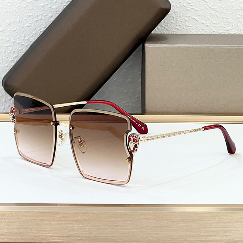 25ss Summer Outdoor Metal Sunglasses Men Designer New Half Frame Design Metal Circular Mirror Legs Retro Style Beach Resort Women Sunglasses BV40078U