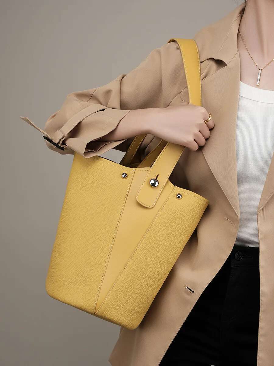 Bags Ladies Genuine Leather For Women Designer Handbags Famous Brands Bucket Bag