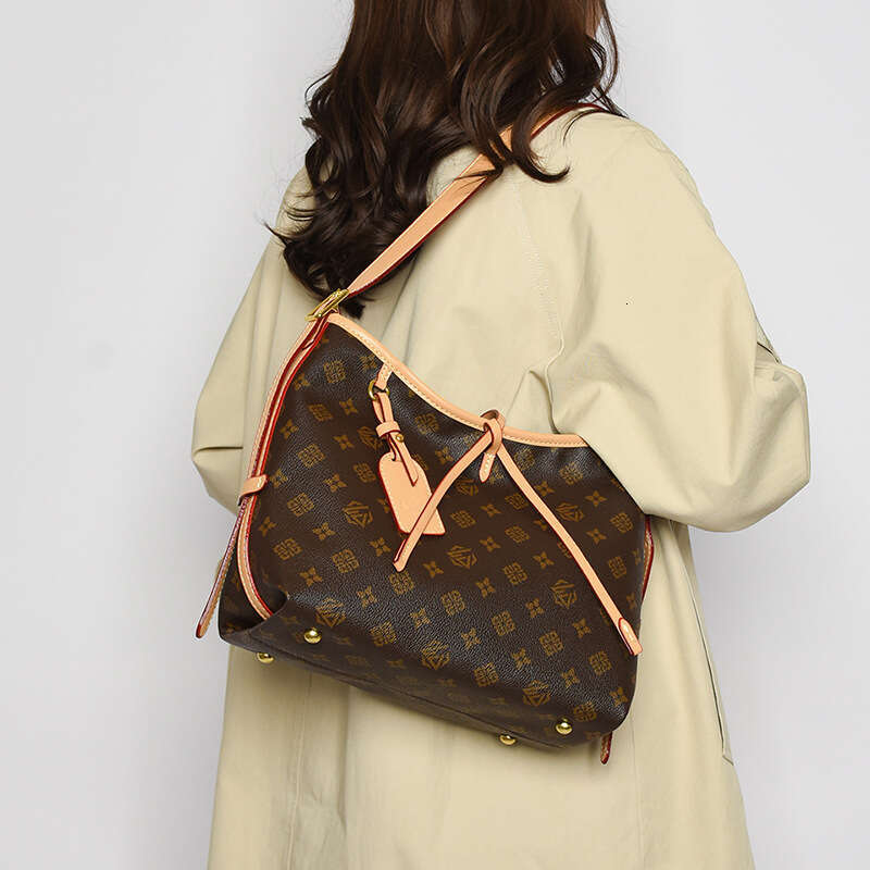 Large Capacity Women's 2025 Commuter Single Shoulder Fashion Printed Crossbody Underarm Old Flower Temperament Big Bag