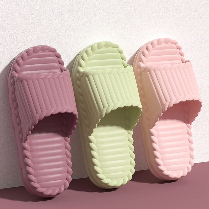 2024 Trend Concise Summer Couple Soft Lithe Sandals Cosy Flip Flops Nonslip Slides For Women Mens Slippers Indoor Home Shoes y250304