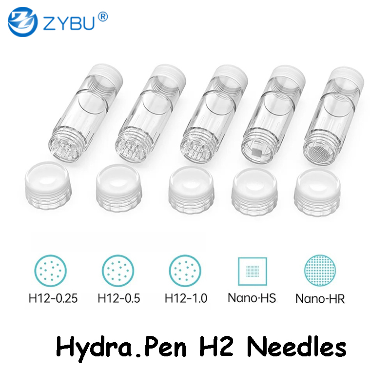 Hydra Pen H2 Needle Cartridges 50pcs Hydra.Pen Micro Needles 12 Pins 0.25mm 0.5mm 1.0mm Nano-HR Nano-HS Cartridge Microneedling Pen Dermapen MTS Tips