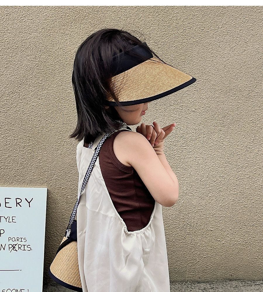 Children's summer baby big brim trendy sky top grass sun hat cute baseball cap