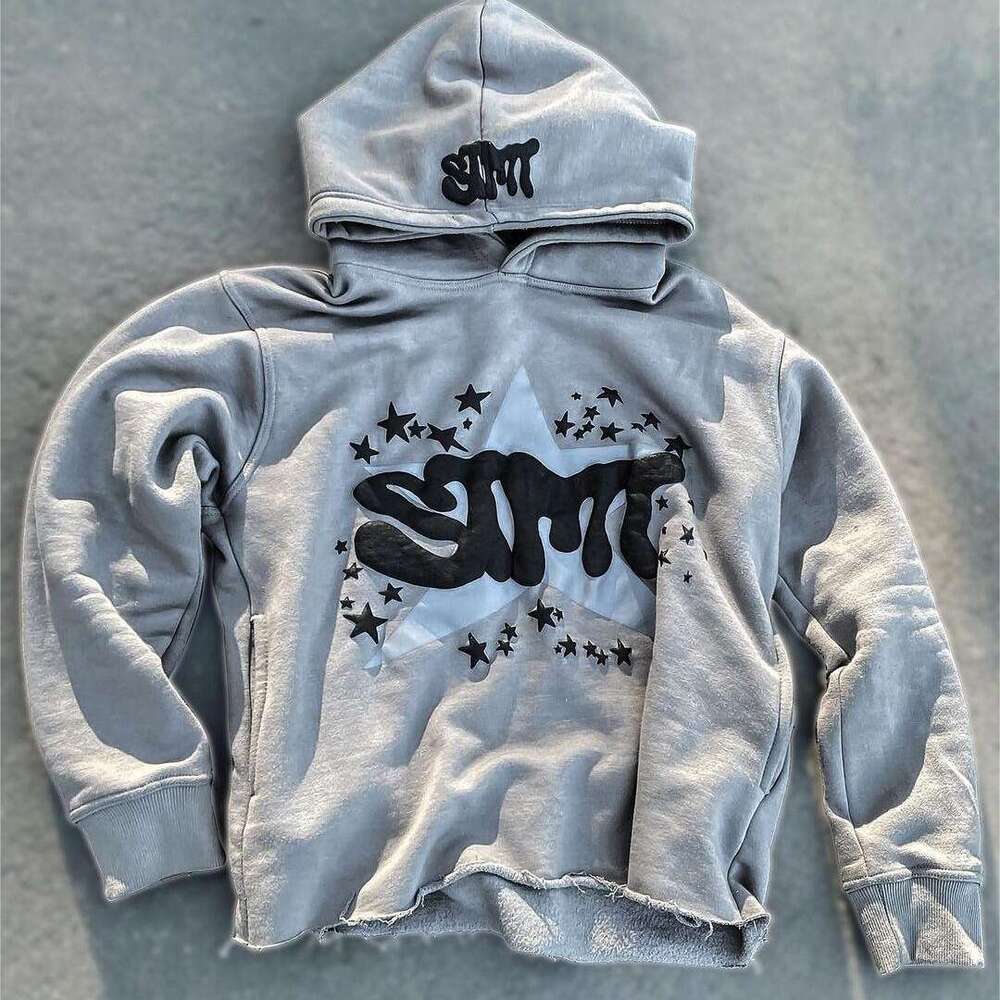hot selling new street trend letter design men's and women's foam printed hoodie